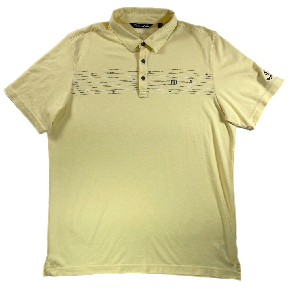 Travis Matthew Men Shirt Extra Large Golf Polo Palm Tree Short Sleeve *Read*